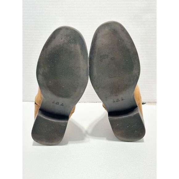 Primark Boots Slip On Faux Suede Pointed Toe Low Heeled Ankle Booties Tan 9 - Picture 14 of 16